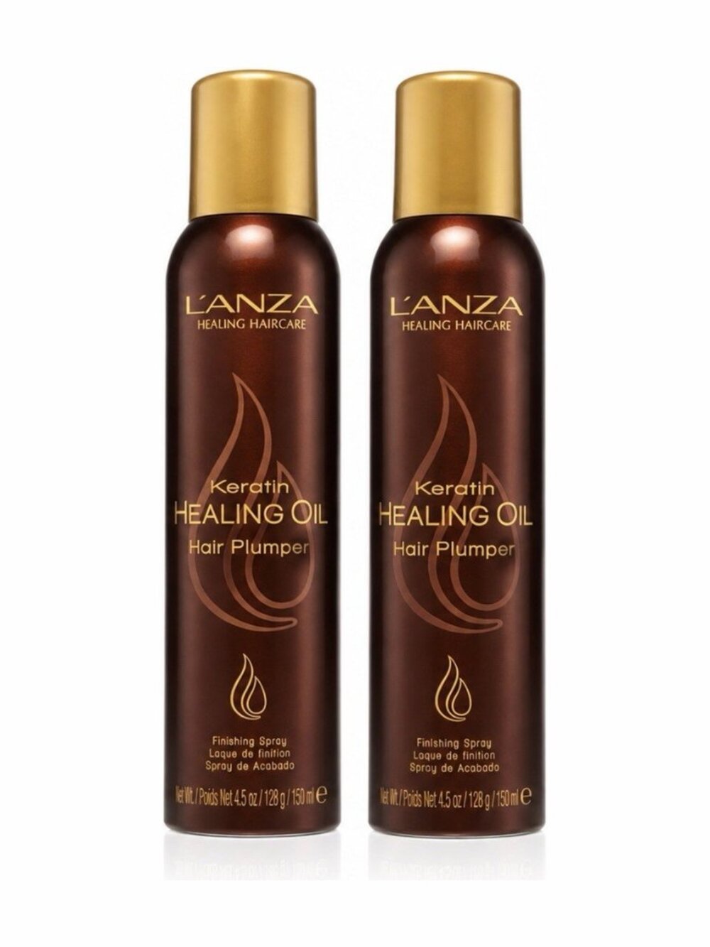 L’ANZA Keratin Healing Oil Hair Plumper Finishing Spray 4.5 oz 150ml Duo New